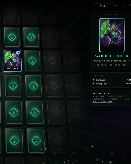 The card back on the table and its power armed in the slot