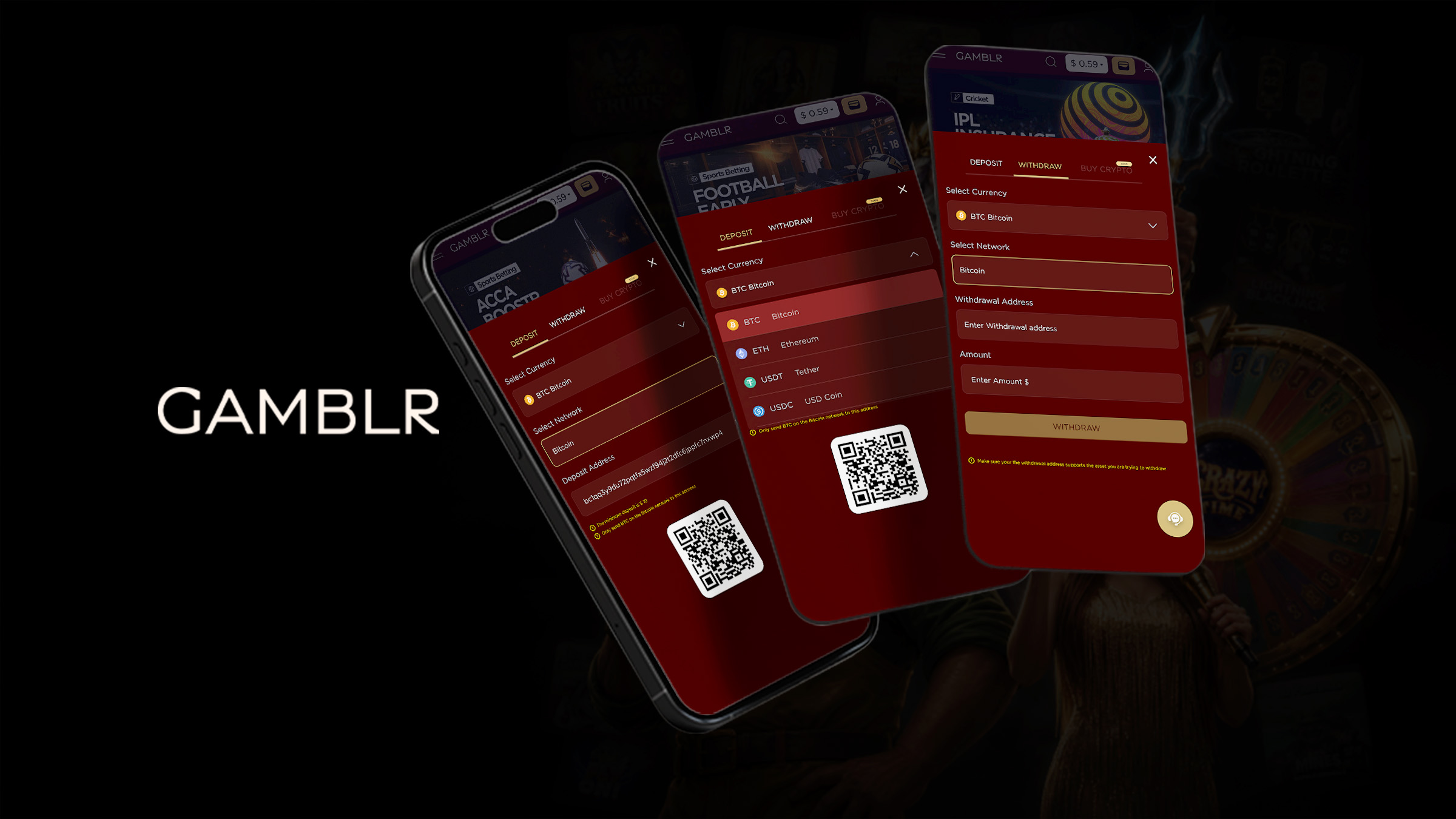 Crypto cashier · deposit & withdrawal